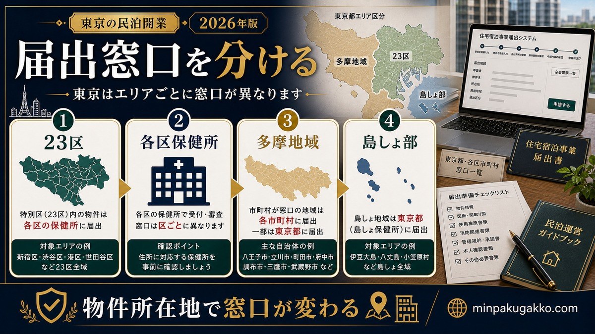 東京都 民泊届出窓口 都所管区域と23区の振り分け Image2完成デザイン