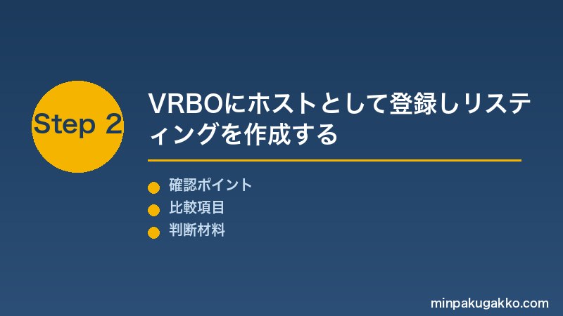 VRBO登録 Step2 VRBOにホストとして登録しリスティングを作成する