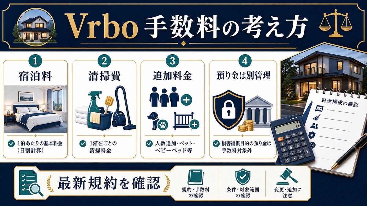 VRBO 手数料 宿泊料 清掃費 追加料金 Image2完成デザイン