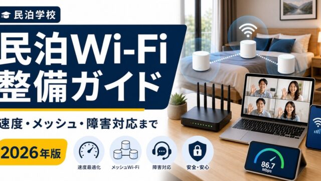 民泊Wi-Fi整備ガイド 速度・メッシュ・障害対応まで