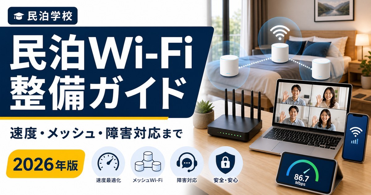 民泊Wi-Fi整備ガイド 速度・メッシュ・障害対応まで