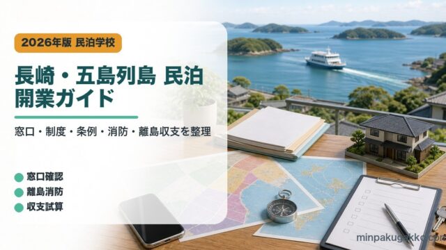 長崎県と五島列島の民泊開業で窓口、制度、条例、消防、離島収支を整理したアイキャッチ画像