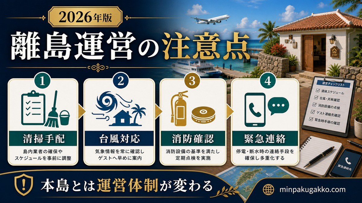 沖縄離島 民泊運営の注意点 Image2完成デザイン
