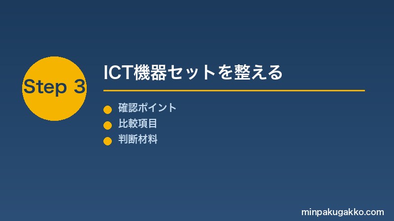 Step 3 必要なICT機器セットを整える