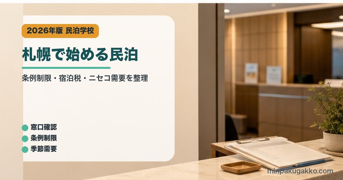 札幌で始める民泊のアイキャッチ画像
