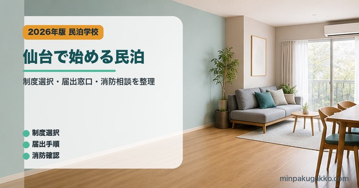 仙台で始める民泊のアイキャッチ画像