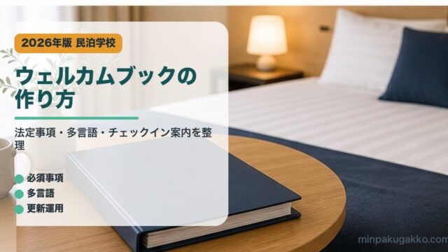 ウェルカムブックの作り方｜民泊学校の解説アイキャッチ