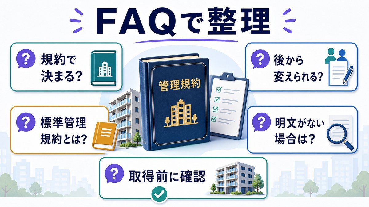 分譲マンションの民泊可否に関するFAQを整理した図解