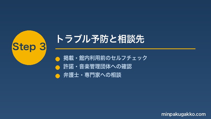 minpaku-copyright-portrait-2026 Step3 トラブル予防と相談先
