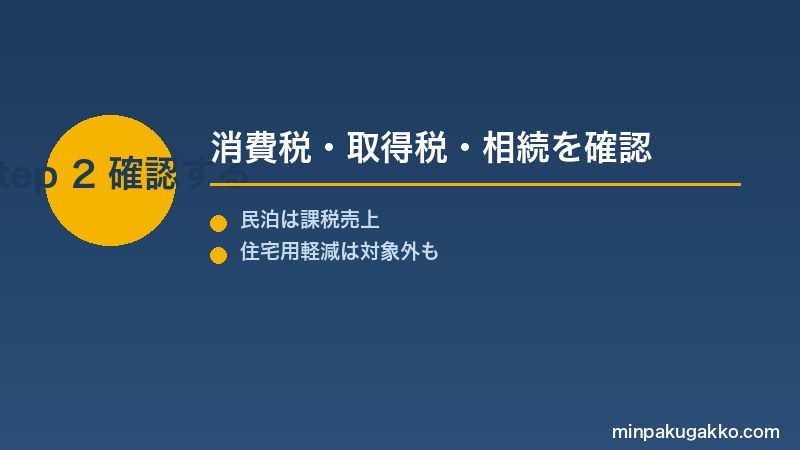 消費税・取得税・相続を確認