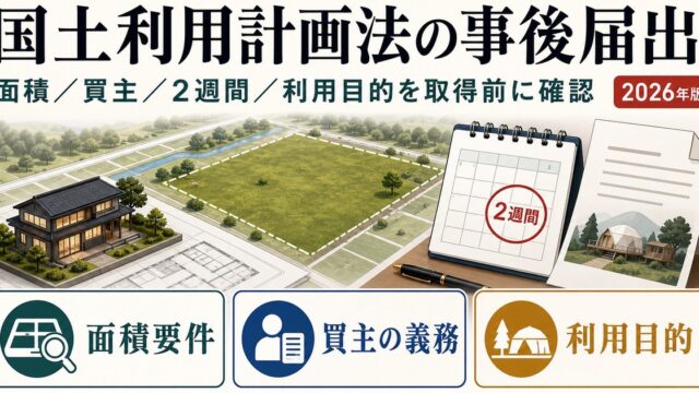 国土利用計画法の事後届出が必要な土地で民泊・旅館業を始める前の確認ポイント
