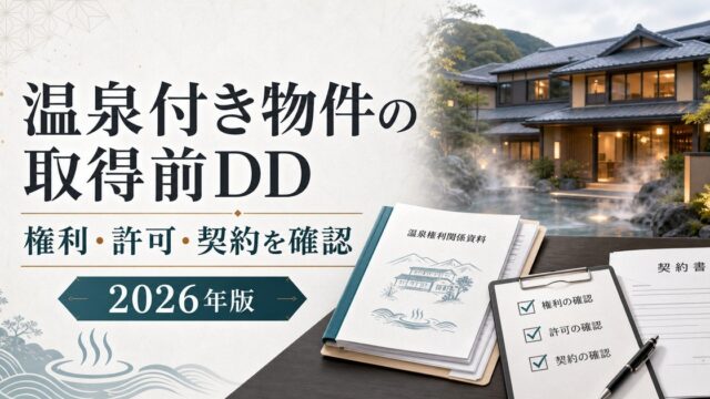 温泉付き物件・温泉権のある物件で民泊・旅館業を始める前の確認ポイント