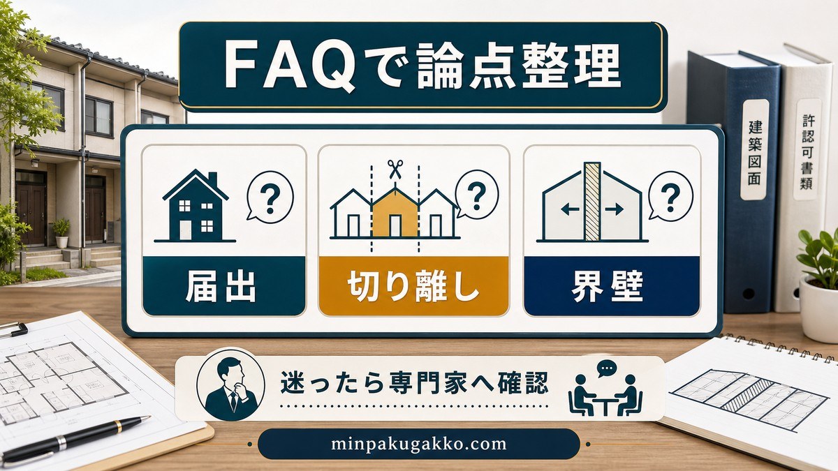 よくある質問（FAQ）の要点を整理した図解