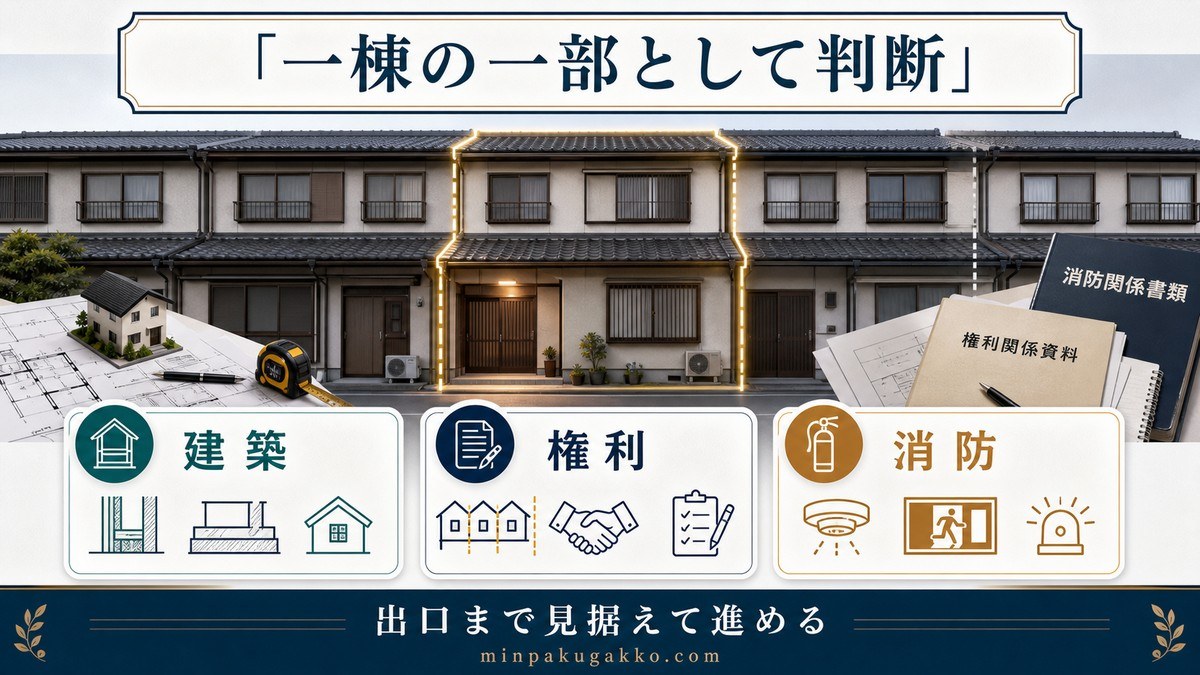 まとめ——「一戸を買う」が「一棟の一部を買う」ことの重みを直視するの要点を整理した図解