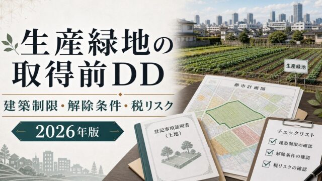 生産緑地のある土地で民泊・旅館業を始める前の確認ポイント