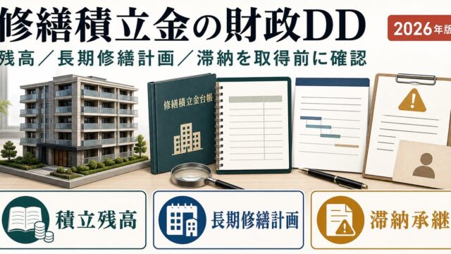 中古区分マンションの修繕積立金・長期修繕計画を取得前に確認する財政デューデリジェンス