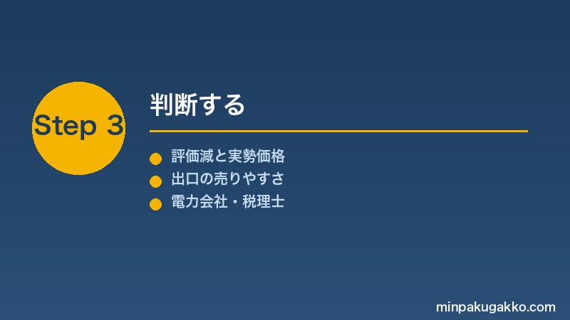 minpaku-soudensen-senkachi-2026 Step3 判断する