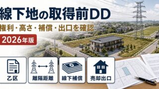 高圧送電線の下の土地（線下地）で民泊・旅館業を始める前の確認ポイント