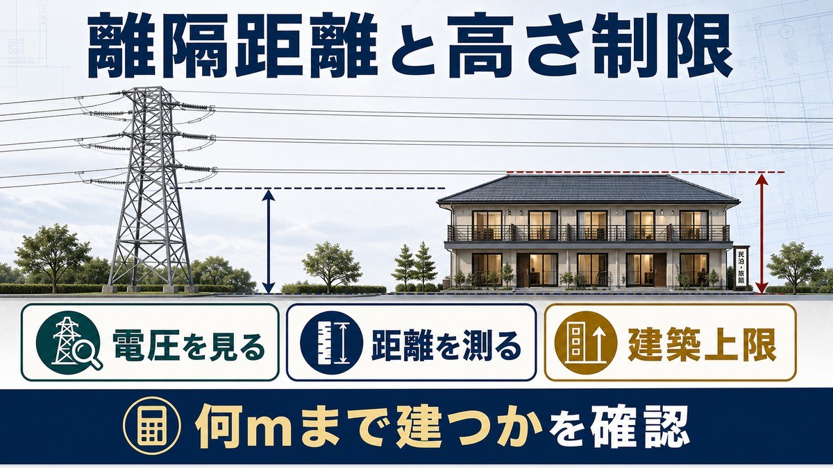 建築・高さの制限——送電線からの離隔距離の要点を整理した図解