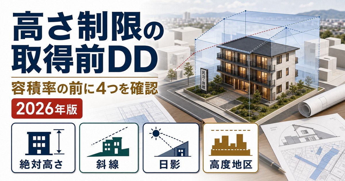 建物の高さ制限のある土地で民泊・旅館業を始める前の確認ポイント