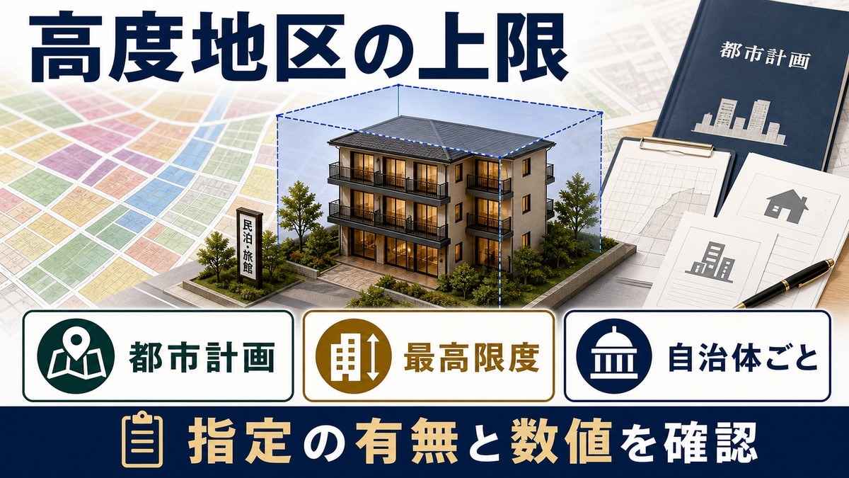 高度地区——自治体が定める高さの最高限度の要点を整理した図解