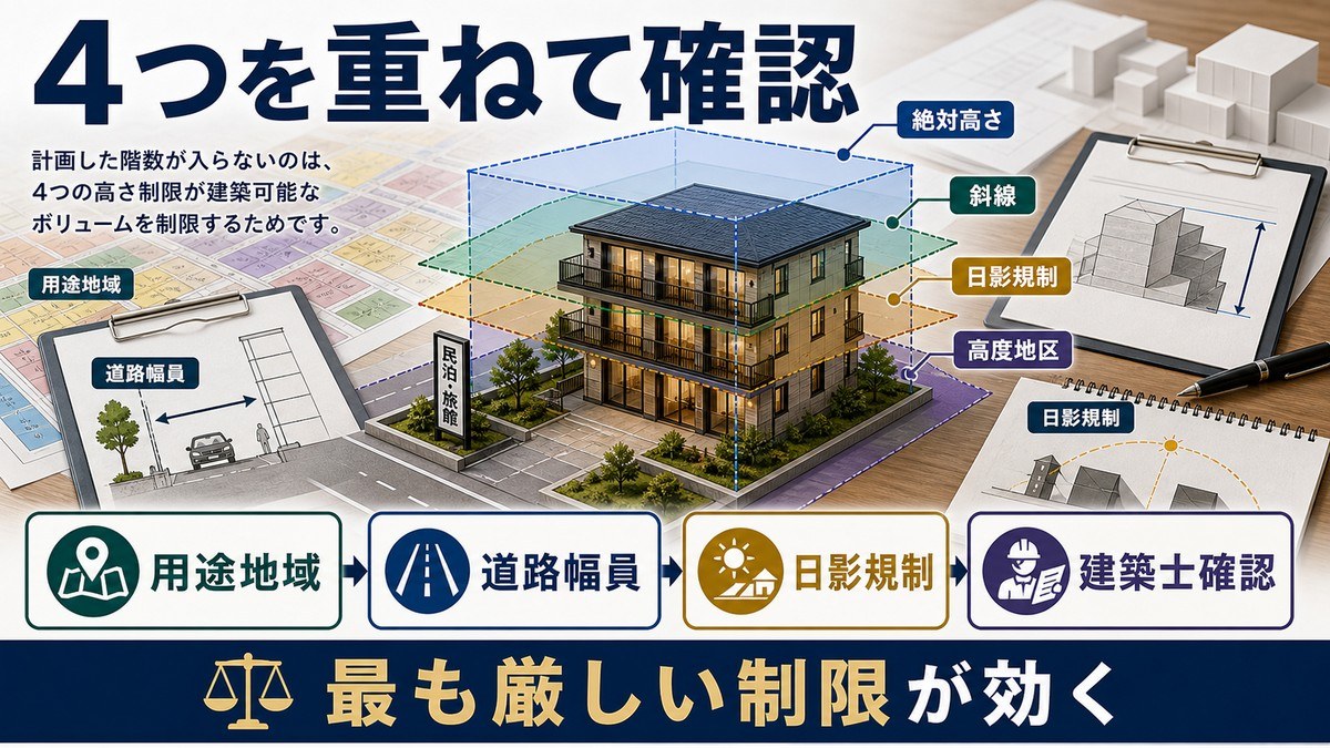 4つは重なって効く——取得前の確認手順の要点を整理した図解