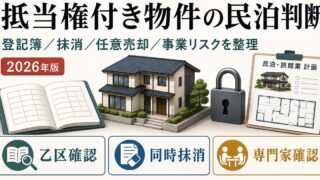 抵当権・根抵当権が残った物件で民泊・旅館業を判断する前の確認ポイント