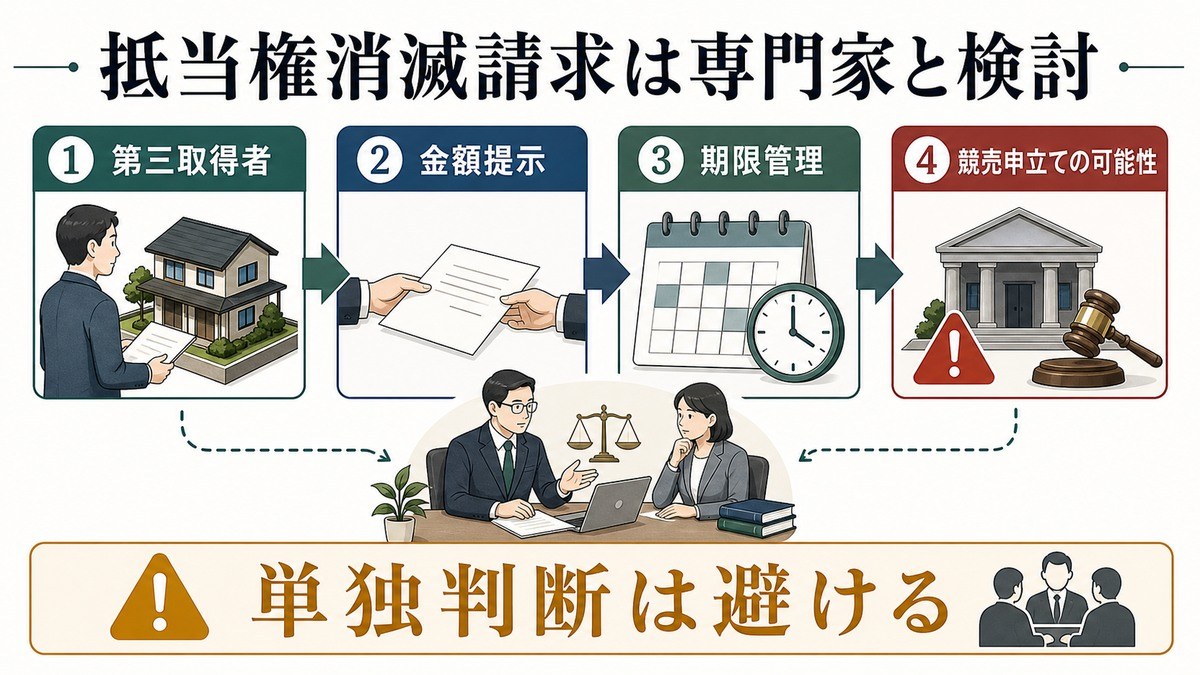 民法379条の抵当権消滅請求——第三取得者が使える手段の要点を整理した図解