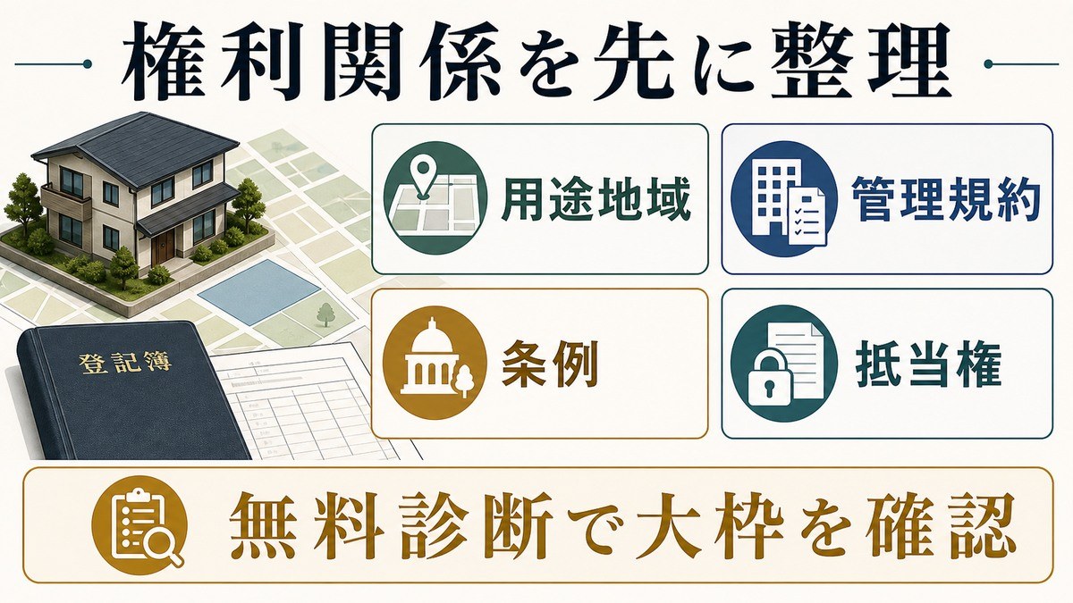 あなたの物件で民泊・旅館業ができるか無料診断の要点を整理した図解