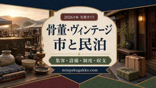 骨董・ヴィンテージ市観光に対応する民泊の集客、設備、制度、収支を整理した2026年版実務ガイド