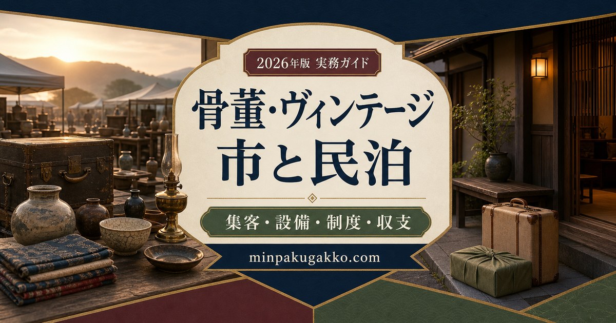 骨董・ヴィンテージ市観光に対応する民泊の集客、設備、制度、収支を整理した2026年版実務ガイド