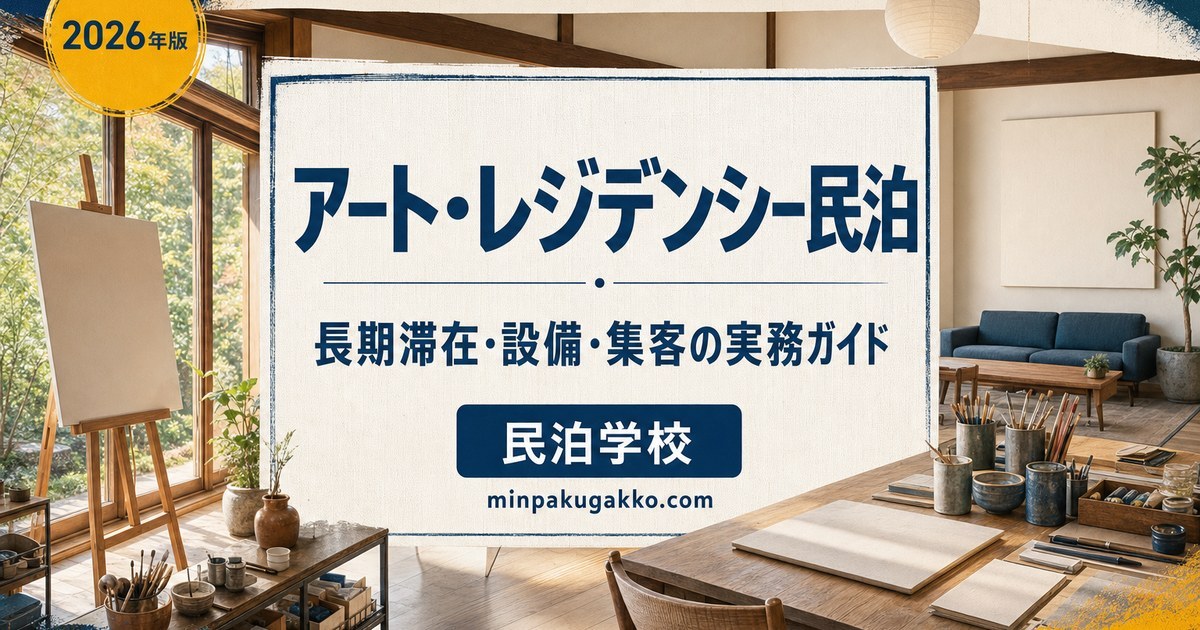 アーティスト・クリエイターの長期滞在に対応する民泊の設備・集客・開業実務ガイド