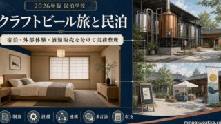 クラフトビール旅に対応する民泊の制度・設備・連携・多言語・収支を整理した2026年版ガイドのアイキャッチ