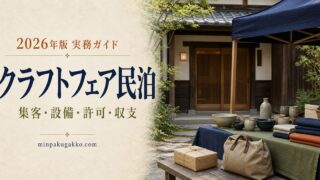 クラフトフェアと民泊を組み合わせた集客、設備、許可、収支の2026年版実務ガイド