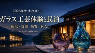 ガラス工芸体験客向け民泊の制度、設備、集客、収支を整理した2026年版実務ガイド