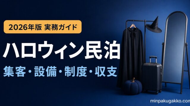 ハロウィンやコスチュームイベントの宿泊需要に対応する民泊の集客、設備、制度、収支を整理した2026年版実務ガイド