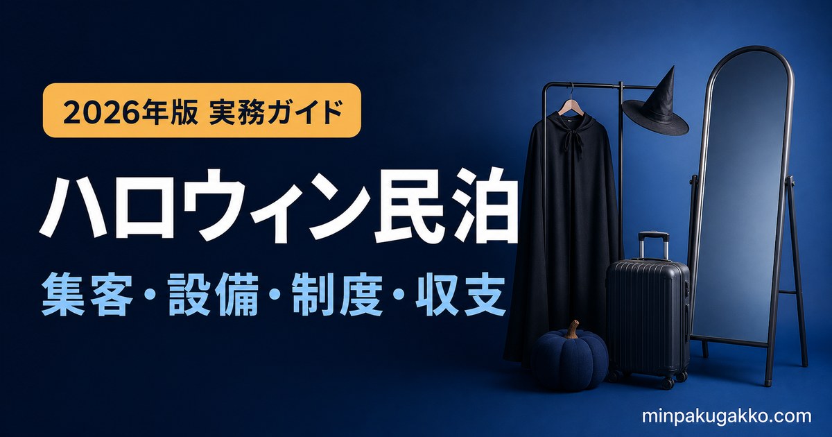 ハロウィンやコスチュームイベントの宿泊需要に対応する民泊の集客、設備、制度、収支を整理した2026年版実務ガイド