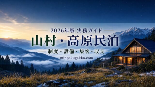 山村・高原民泊の制度、設備、集客、収支を整理した2026年版実務ガイド