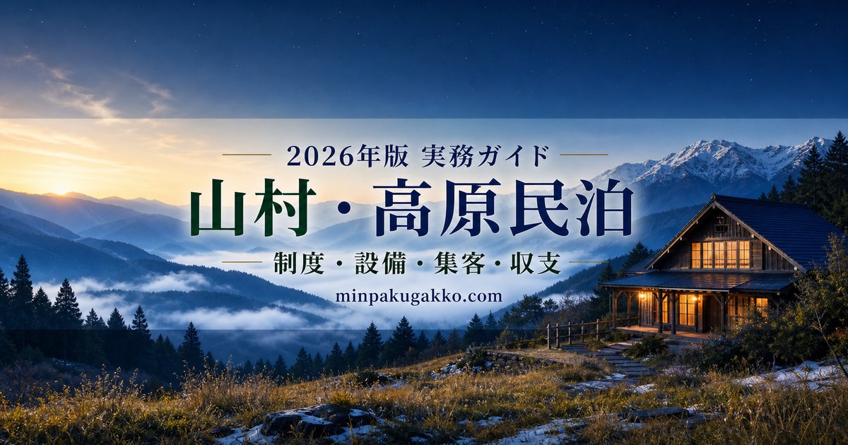 山村・高原民泊の制度、設備、集客、収支を整理した2026年版実務ガイド