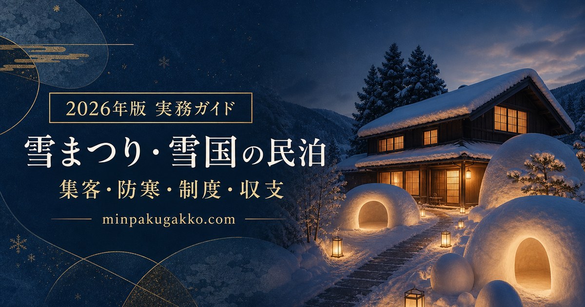 雪まつりと雪国の民泊に必要な集客、防寒設備、制度確認、収支を整理した2026年版実務ガイド