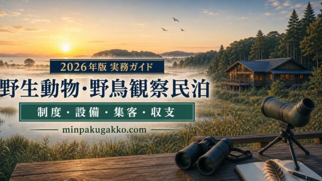 野生動物・野鳥観察民泊の制度、設備、集客、収支を整理した2026年版実務ガイド