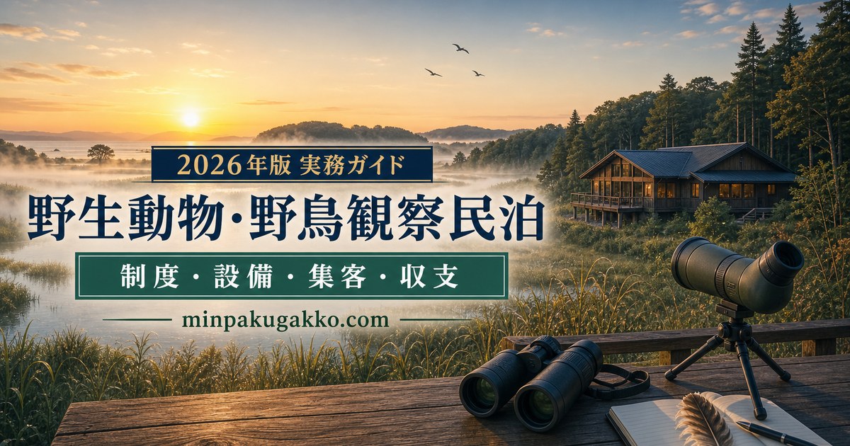 野生動物・野鳥観察民泊の制度、設備、集客、収支を整理した2026年版実務ガイド