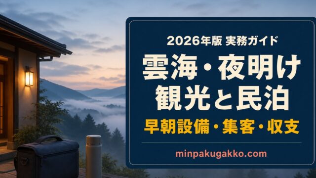 雲海・夜明け観光客向け民泊の早朝設備、集客、収支を整理した実務ガイドのアイキャッチ画像