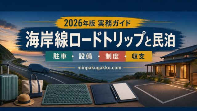 海岸線ロードトリップ需要に対応する民泊の駐車、設備、制度、収支を整理した2026年版実務ガイド