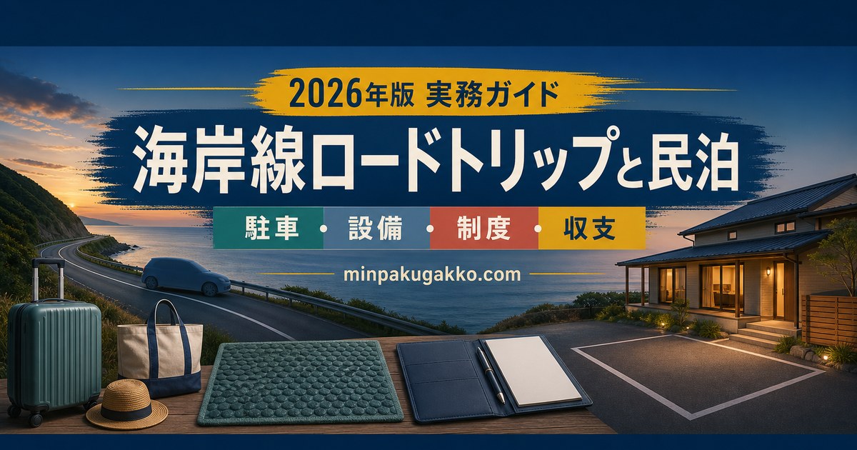 海岸線ロードトリップ需要に対応する民泊の駐車、設備、制度、収支を整理した2026年版実務ガイド