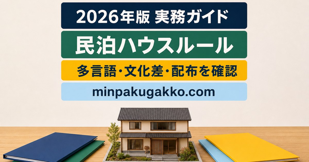 民泊ハウスルールを多言語・文化差・配布の順に確認する実務ガイドのアイキャッチ画像