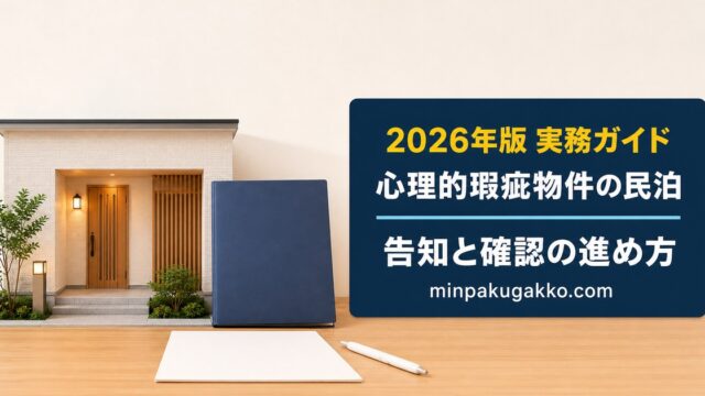 心理的瑕疵物件で民泊を行う際の告知と確認を整理した実務ガイドのアイキャッチ画像