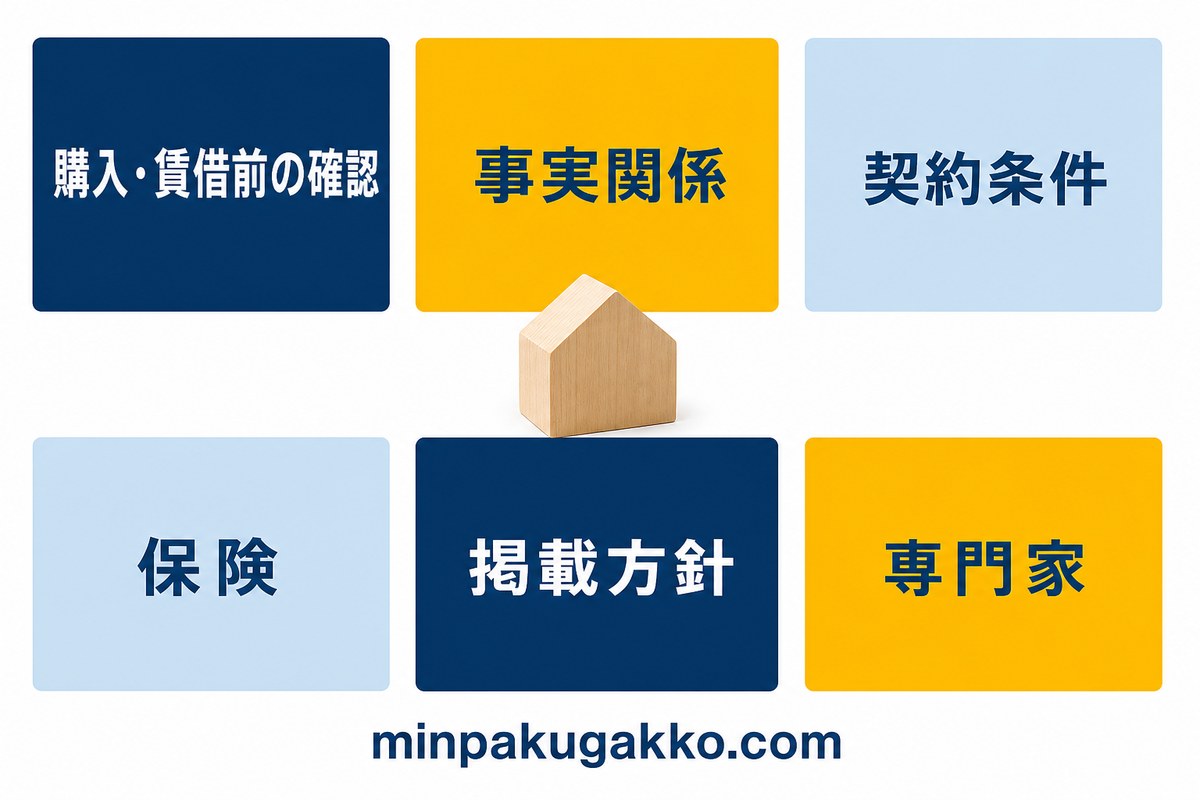 心理的瑕疵物件を購入・賃借する前の確認フロー図