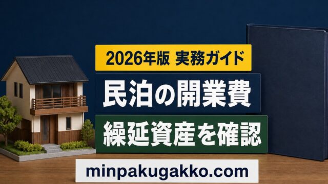 民泊の開業費と繰延資産の確認項目を整理する記事用アイキャッチ