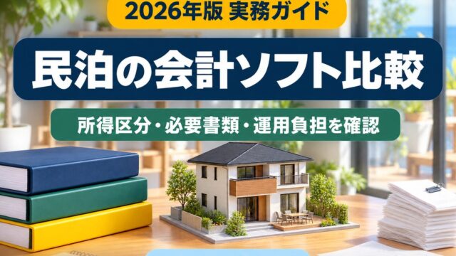民泊の会計ソフトを所得区分・必要書類・運用負担で比較する実務ガイドのアイキャッチ画像
